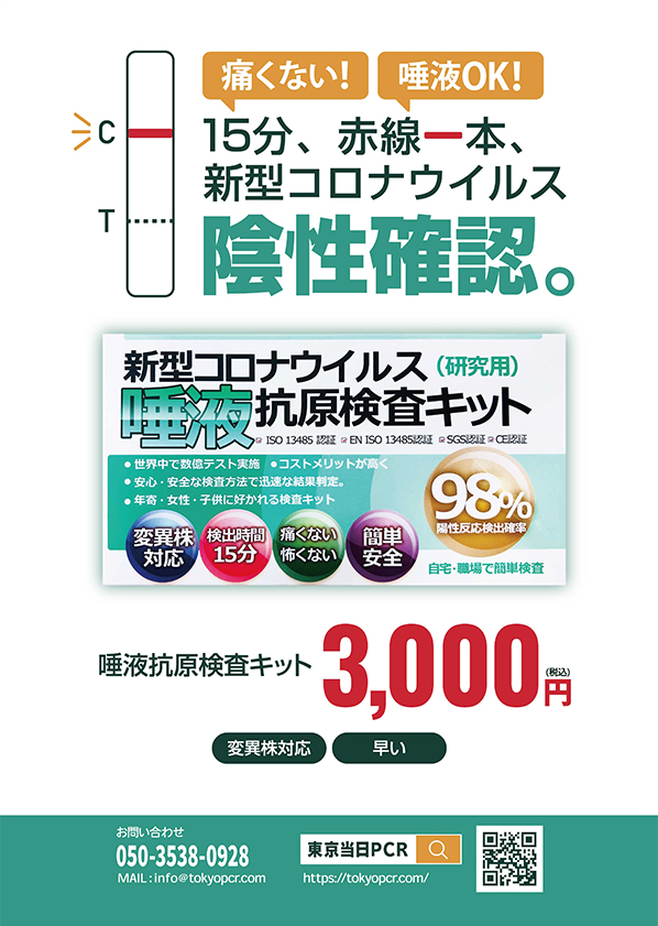 抗原検査キット販売促進A1ポスター